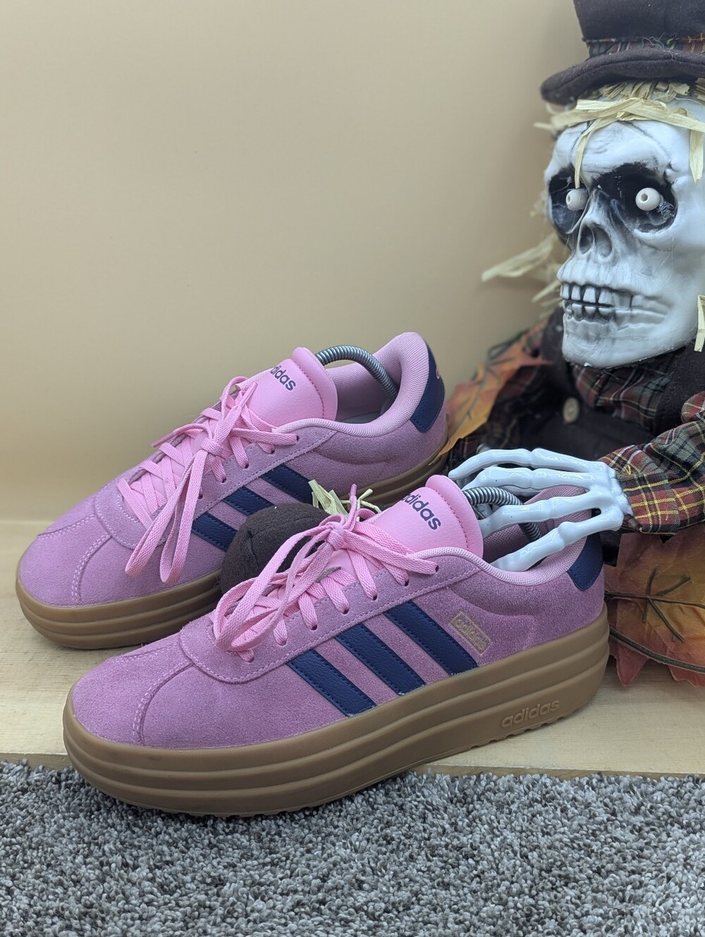 Adidas VL Court Bold Pink Women's Size 10 Gum Sole Platform Casual Comfort Shoes